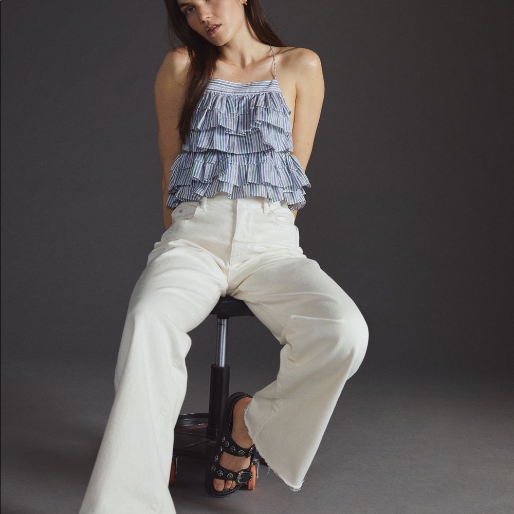NWT Magali Pascal Layered Ruffle Tank - Size L - Picture 2 of 5